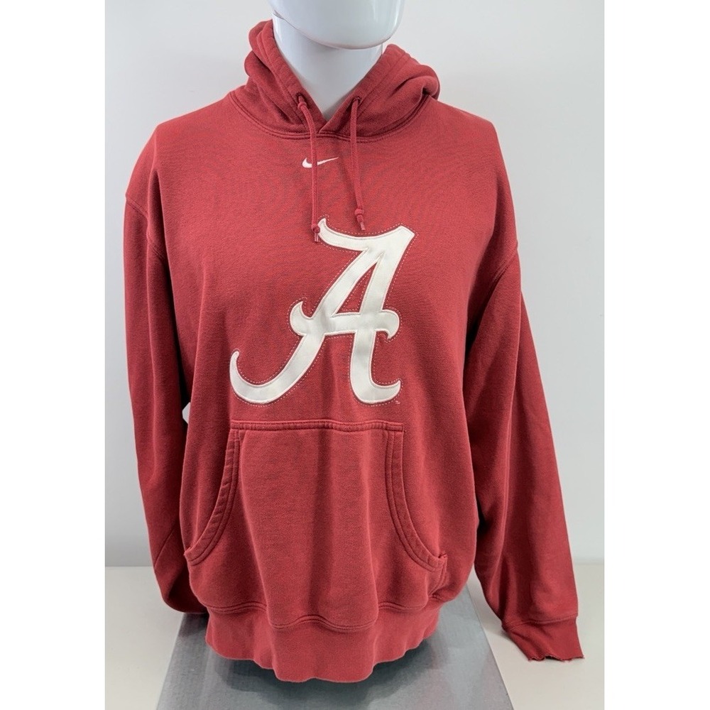 Vtg Nike Team Alabama Crimson Tide Center Swoosh Hoodie Small FLAWS THRASHED